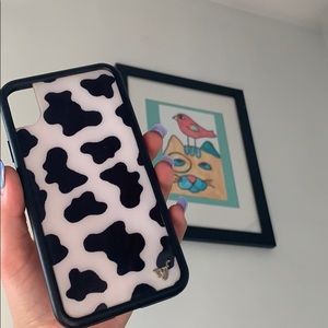 Cow print wildflower XR case